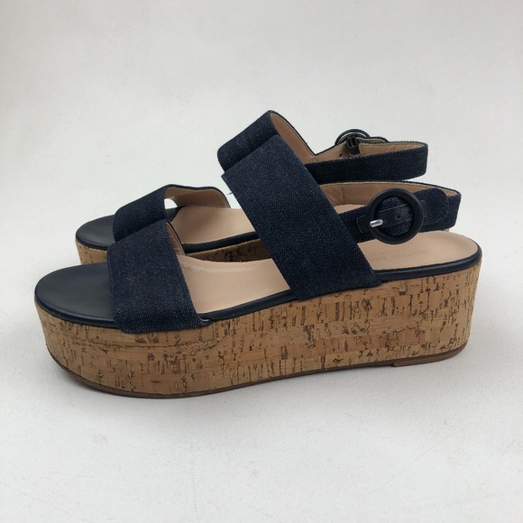 Club Monaco Florin Platform Denim Sandals - Picture 3 of 8